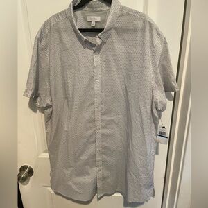 NWT Calvin Klein Men's Gray Short‎ Sleeve Shirt Size XL